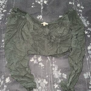 PacSun Dark Green Long Sleeve Top Size Medium
